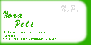 nora peli business card