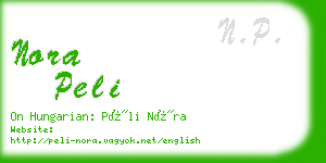 nora peli business card